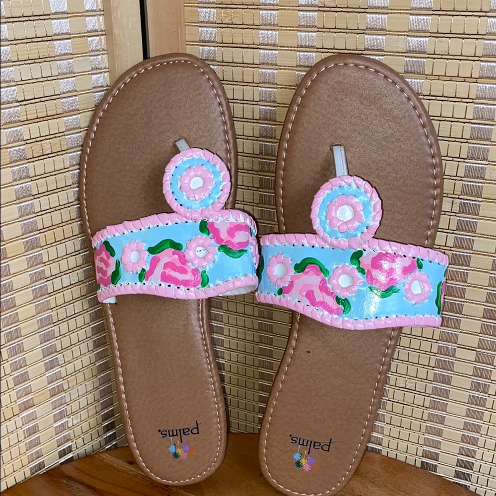 🔶Palms Carolina Medallion Thong Slip On Sandals Size 9.5